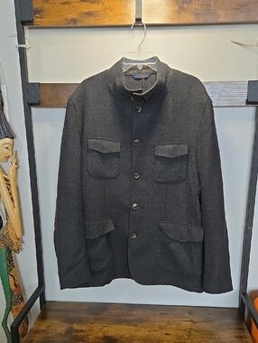 Men's Charcoal Wool Field Jacket